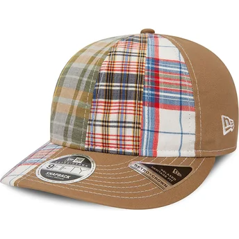 Καφέ κυρτό ρυθμιζόμενο καπέλο 9FIFTY Retro Crown Relaxed Heritage Fit της New Era x Original Madras Trading Company