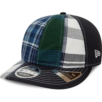 Casquette courbée bleue ajustable 9FIFTY Retro Crown Relaxed Heritage Fit New Era x Original Madras Trading Company