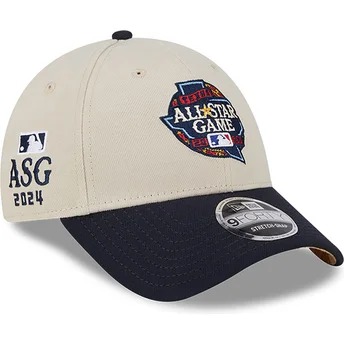 Καπέλο καμπύλης μπεζ και σκούρο μπλε snapback All Star Game 9FORTY Stretch Snap Fan Pack της MLB από την New Era