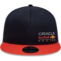 casquette-plate-bleue-marine-et-orange-snapback-9fifty-essential-red-bull-racing-formula-1-new-era