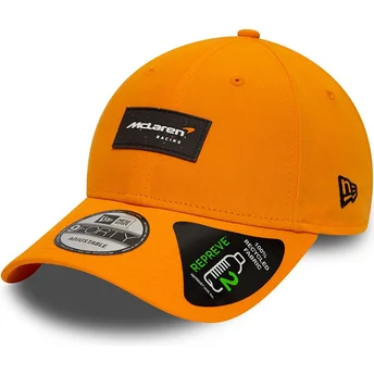 Gorra curva naranja snapback 9FORTY REPREVE de McLaren Racing Formula 1 de New Era