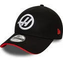 gorra-curva-negra-snapback-9forty-side-patch-de-haas-f1-team-formula-1-de-new-era