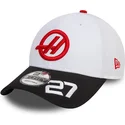 weisse-und-schwarze-gebogene-snapback-kappe-nico-hulkenberg-9forty-von-haas-f1-team-formula-1-von-new-era