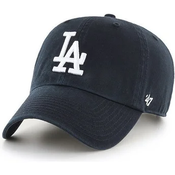 Καπέλο καμπυλωτό μαύρο Los Angeles Dodgers MLB Clean Up από 47 Brand