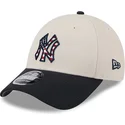 casquette-courbee-beige-et-bleue-marine-snapback-9forty-stretch-snap-4th-of-july-new-york-yankees-mlb-new-era