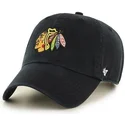 gorra-curva-negra-de-chicago-blackhawks-nhl-clean-up-de-47-brand