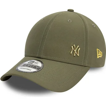 New Era Curved Brim Golden Logo 9FORTY Flawless New York...