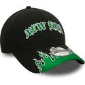 gorra-curva-negra-y-verde-ajustable-9twenty-race-flame-de-new-era