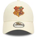 casquette-courbee-beige-ajustable-9forty-hogwarts-harry-potter-new-era