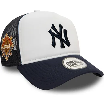 Gorra trucker blanca y azul marino A Frame World Series de New York Yankees MLB de New Era