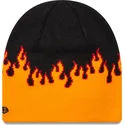 gorro-negro-y-naranja-skull-knit-flame-de-new-era