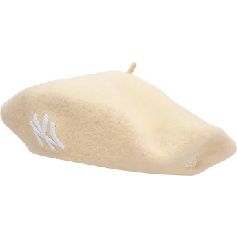 Beige Damen-Baskenmütze Wool Beret der New York Yankees MLB von New Era