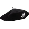 svart-dam-basker-wool-beret-fran-new-york-yankees-mlb-av-new-era