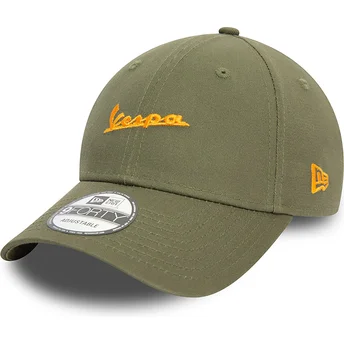 Gorra curva verde ajustable 9FORTY Seasonal de Vespa Piaggio de New Era