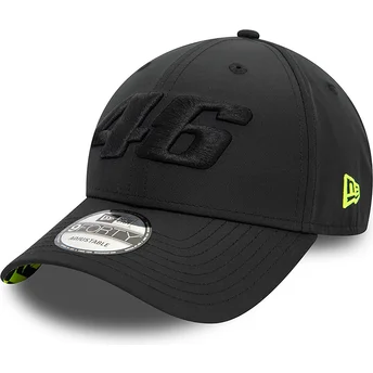 Casquette courbée noire ajustable avec logo noir 9FORTY Geo Undervisor Print Valentino Rossi VR46 MotoGP New Era