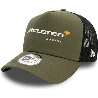 Casquette trucker verte et noire A Frame Seasonal McLaren Racing Formula 1 New Era