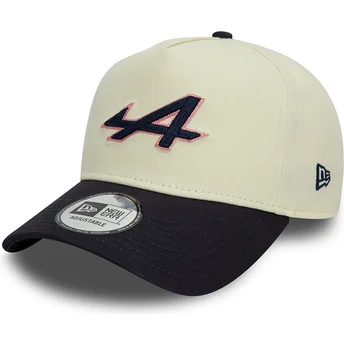 Καπέλο καμπυλωτό λευκό και σκούρο μπλε snapback E Frame Chain Stitch της Alpine F1 Team Formula 1 από την New Era