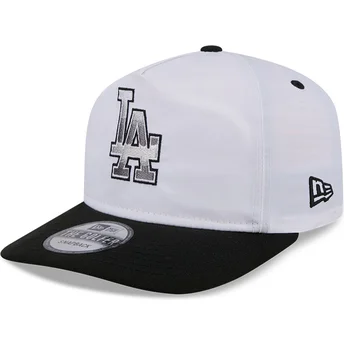 Καπέλο καμπυλωτό λευκό και μαύρο snapback GOLFER Chrome Logo των Los Angeles Dodgers MLB της New Era