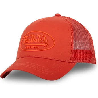 Von Dutch LOG06 Orange Trucker Hat