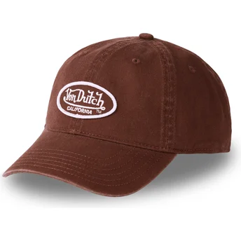 Von Dutch Curved Brim LOG COF Brown Adjustable Cap