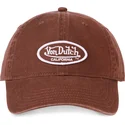 casquette-courbee-marron-ajustable-log-cof-von-dutch