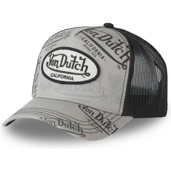 Καπέλο φορτηγατζή γκρι και μαύρο CAFE02 της Von Dutch
