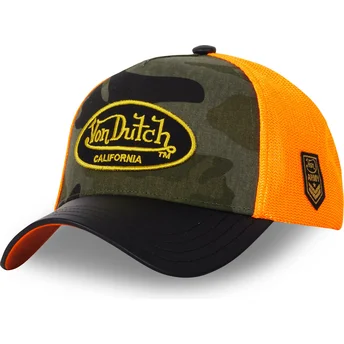 Casquette courbée camouflage et orange snapback VINT08 Von Dutch