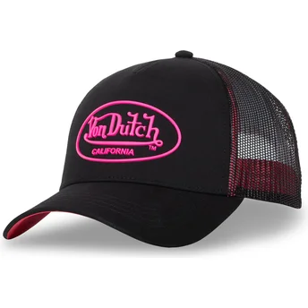 Gorra trucker negra y rosa DOM P de Von Dutch