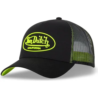 Schwarze und gelbe Trucker-Kappe DOM Y von Von Dutch