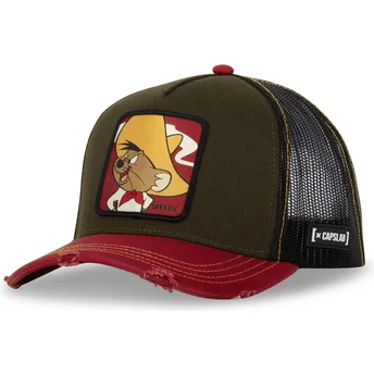 Καπέλο trucker πράσινο και κόκκινο Speedy Gonzales LOO10 SPE Looney Tunes από Capslab
