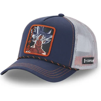 Gorra trucker azul marino y blanca Son Goku DBS5 ULT Dragon Ball de Capslab