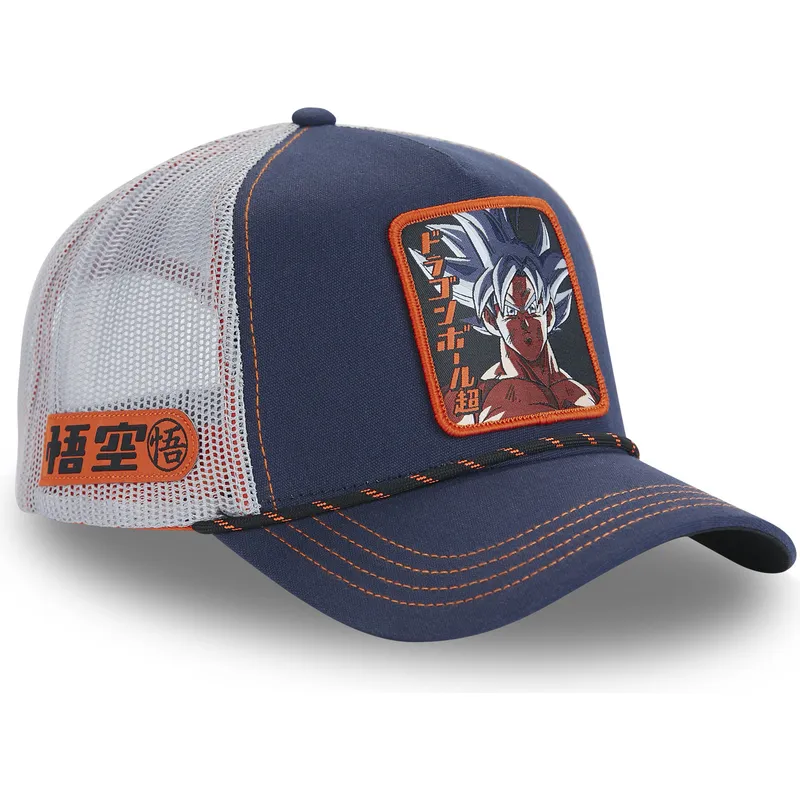 trucker-cap-marineblau-und-weiss-son-goku-dbs5-ult-dragon-ball-von-capslab