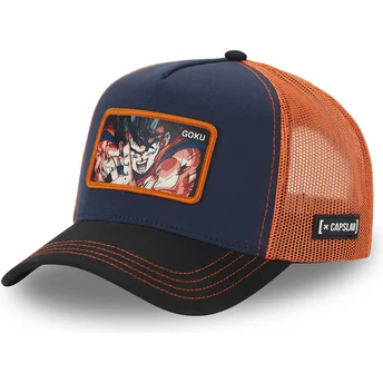 Gorra trucker azul marino y naranja Son Goku DBZ8 GOK Dragon Ball de Capslab