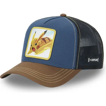 Gorra trucker azul marino y marrón Pikachu PKM5 PIK Pokémon de Capslab