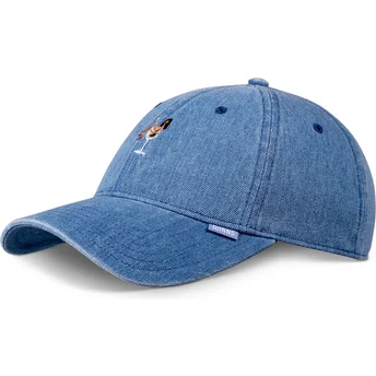 Casquette courbée bleue denim ajustable Washed Coloured Girl Djinns