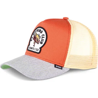 Djinns Do Nothing Club HFT DNC 1.1 Orange and Grey Trucker Hat