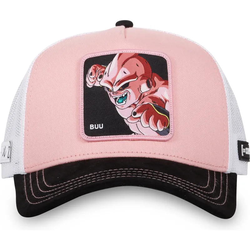 gorra-trucker-rosa-weiss-und-schwarz-kid-buu-dbz8-buu-dragon-ball-von-capslab
