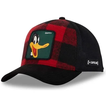 Gorra trucker roja y negra Pato Lucas LOO10 LUM Looney Tunes de Capslab