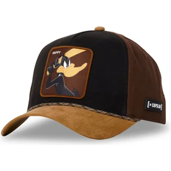 Gorra trucker negra y marrón Pato Lucas LOO10 DAF Looney Tunes de Capslab