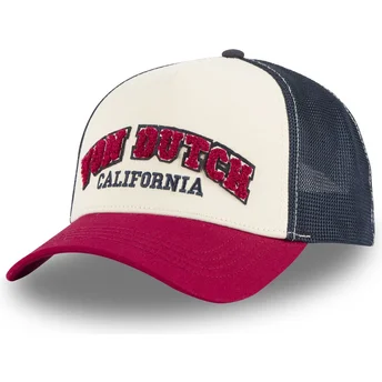Καπέλο τύπου trucker μπεζ, μπλε και κόκκινο TERRY01 από Von Dutch
