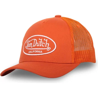 Casquette trucker orange ajustable LOF B12 Von Dutch