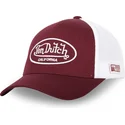 czerwona-i-biala-regulowana-czapka-trucker-lof-b15-marki-von-dutch