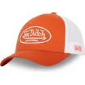 regulowana-pomaranczowo-biala-czapka-trucker-lof-b17-marki-von-dutch