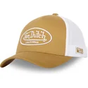 casquette-trucker-marron-et-blanche-ajustable-lof-b18-von-dutch