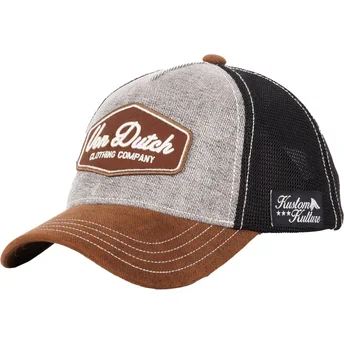 Καπέλο trucker γκρι, μαύρο και καφέ LEA01 της Von Dutch