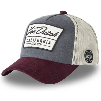 Gorra trucker gris y granate LEA04 de Von Dutch