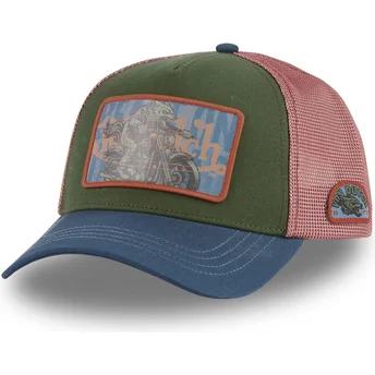 Καπέλο trucker πράσινο, κόκκινο και μπλε WOL CB της Von Dutch