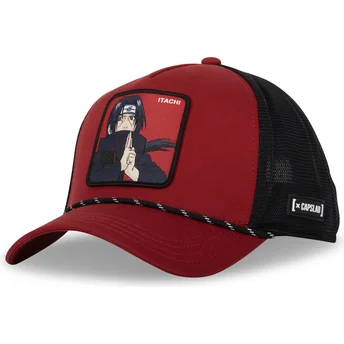 Casquette trucker rouge et noire Itachi Uchiha RED Naruto Capslab