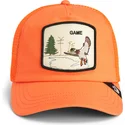 gorra-trucker-naranja-pato-game-maybe-park-range-the-farm-de-goorin-bros