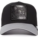 schwarze-und-graue-trucker-kappe-panther-the-black-panther-big-cats-the-farm-von-goorin-bros